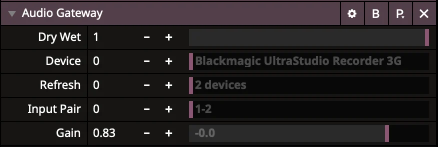 Интерфейс Audio Gateway